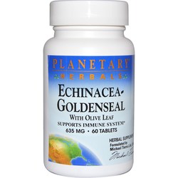 Planetary Herbals Echinacea Goldenseal with Olive Leaf 635 mg - 60 Tablets