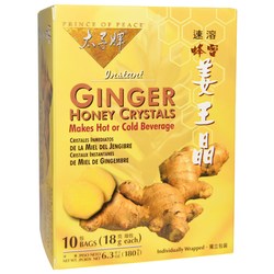 Prince of Peace Honey Crystals, Ginger - 10 Bags