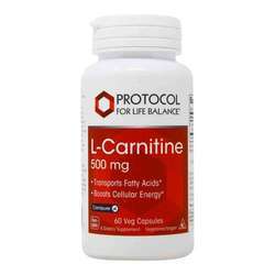 Protocol for Life Balance L-Carnitine - 500 mg - 60 Veg Capsules