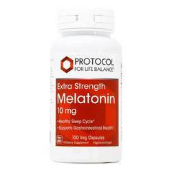Protocol for Life Balance Extra Strength Melatonin - 10 mg - 100 Veg Capsules
