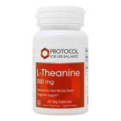 Protocol for Life Balance L-Theanine - 200 mg - 60 Veg Capsules
