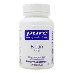 Pure Encapsulations Biotin - 8 mg - 120 Capsules