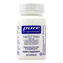 Pure Encapsulations 7-Keto DHEA - 100 mg - 60 Capsules