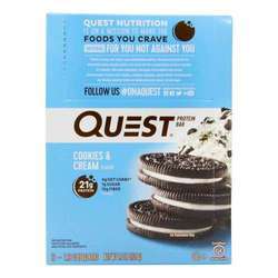 Quest Nutrition Quest Bar, Cookies & Cream - 12 Bars