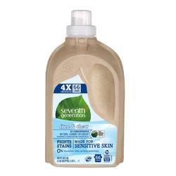 Seventh Generation Natural 4X Laundry Detergent, Free and Clear - 50 oz