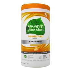 Seventh Generation Disinfecting Wipes, Lemongrass Citrus - 70 Wipes