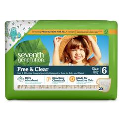 Seventh Generation Free and Clear Diapers        , Stage 6 (35+ lbs) - 20 Diapers