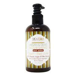 Shea Terra Organics Argan and Olive Body Lotion, Natural - Dark Amber - 8 fl oz (236 ml)
