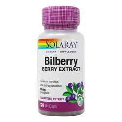 Solaray Bilberry Berry Extract - 60 mg - 120 VegCaps