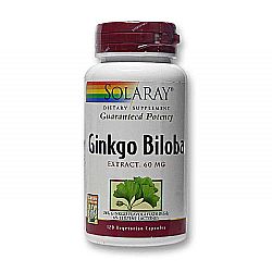 Solaray Ginkgo Biloba Extract - 60 mg - 120 Vegetarian Capsules