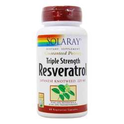 Solaray Resveratrol Triple Strength - 225 mg - 60 Vegetarian Capsules