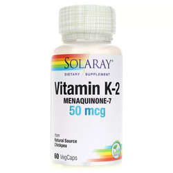 Solaray Vitamin K-2 Menaquinone-7 - 50 mcg - 60 VegCaps