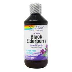 Solaray Black Elderberry Liquid with SambuActin - 8 fl oz (240 ml)