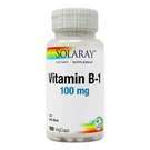 Vitamin B-1 100 mg - 100 VegCaps Yeast Free by Solaray