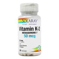 Solaray Vitamin K-2 Menaquinone-7 50 mcg - 30 VegCaps
