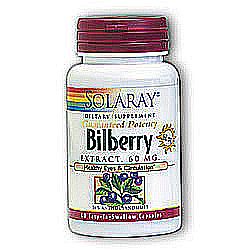 Solaray Bilberry Extract - 42 mg - 60 Capsules