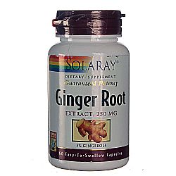 Solaray Ginger Root Extract - 60 Capsules