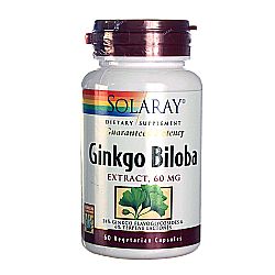 Solaray Ginkgo Biloba Extract - 60 mg - 60 Vegetarian Capsules