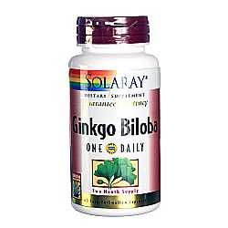Solaray Ginkgo Biloba Extract One Daily - 120 mg - 60 Capsules