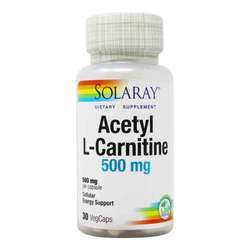Solaray Acetyl L-Carnitine - 500 mg - 30 VegCaps