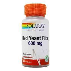 Solaray Red Yeast Rice - 600 mg - 45 VegCaps