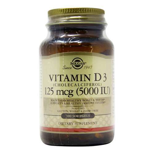 120 Softgel-Kapseln 5000IU Vitamin D3 Immunsystem stärken. 