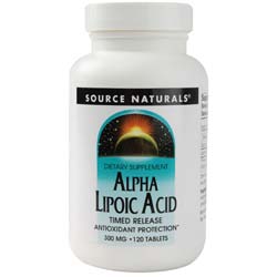Source Naturals Alpha Lipoic Acid, Timed Release - 300 mg - 120 Tablets