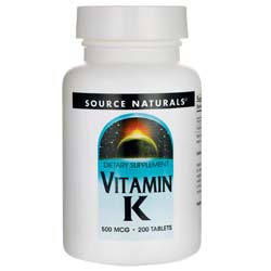 Source Naturals Vitamin K 500 mcg - 200 Tablets