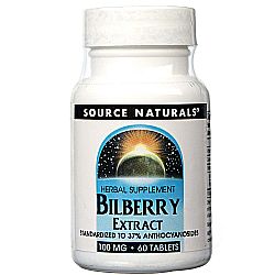 Source Naturals Bilberry Extract - 100 mg - 60 Tablets