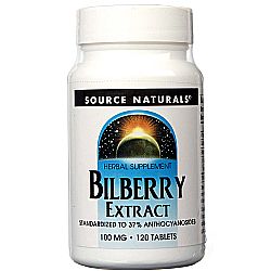 Source Naturals Bilberry Extract - 100 mg - 120 Tablets