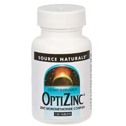 Source Naturals OptiZinc - 30 mg - 120 Tablets