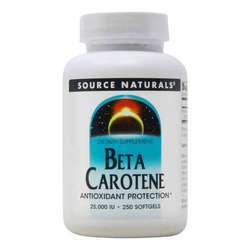 Source Naturals Beta Carotene - 25,000 IU - 250 Softgels