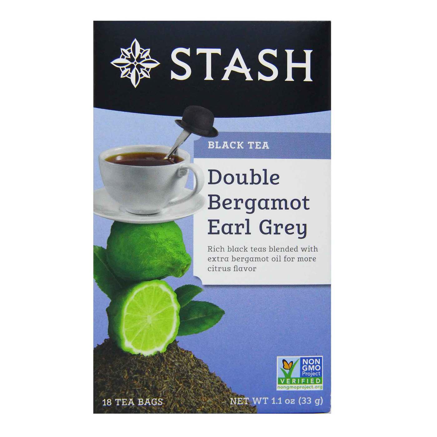 Stash Tea Black Tea Double Bergamot Earl Grey Earl Grey 18 Bags