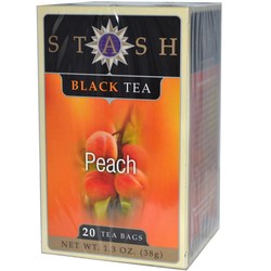 Stash Tea Black Tea, Peach - 20 Bags