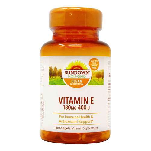 Verdorde Atletisch ik ga akkoord met Sundown Naturals Vitamin E - 180 mg (400 IU) - 100 Softgels - eVitamins.com