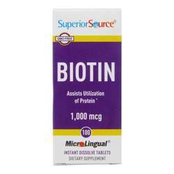 Superior Source Biotin - 1000 mcg - 100 Tablets