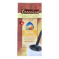 Teeccino Chicory Herbal Coffee Medium Roast Caffeine Free, Hazelnut - 11 oz (312 g)