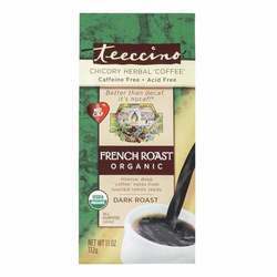Teeccino Herbal Coffee, French Roast - Dark Roast - 11 oz All Purpose Grind