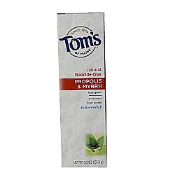 汤姆的缅因州无氟蜂胶和没药牙膏，绿薄荷- 5.5盎司