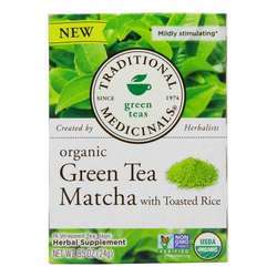 传统医药有机绿茶，烤米- 16袋茶