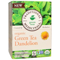 Traditional Medicinals Organic Green Tea, Dandelion - 16 tea bags