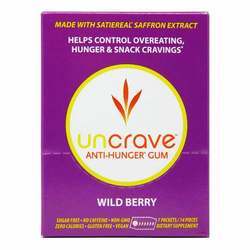 Uncrave抗饥饿口香糖，野生浆果-7个包装 / 14件