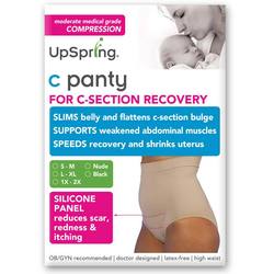 UpSpring High Waist Incision Care C-Panty, Black - 1X/2X (size 18-24)