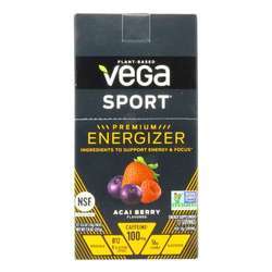 Vega Sport Premium Energizer, Acai Berry - 12 - 0.6 oz Packs
