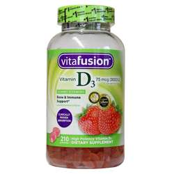 维生素D3 3000 IU天然草莓风味