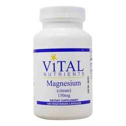 Vital Nutrients Magnesium Citrate 150 mg - 100 Vegetarian Capsules