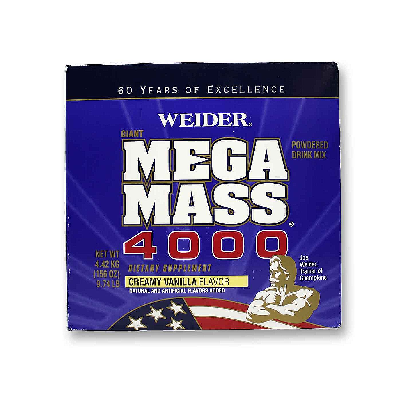 Weider Giant Mega Mass 4000, Creamy Vanilla - 9.77 lbs 