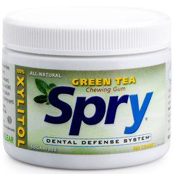 Xlear Spry Chewing Gum, Green Tea - 100 Count