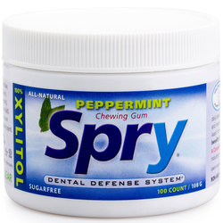 Xlear Spry Chewing Gum, Peppermint - 100 Count