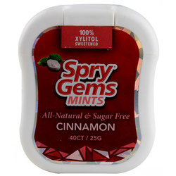 Xlear Spry Gems Mints, Cinnamon - 6 Pack, 40 Mints Each